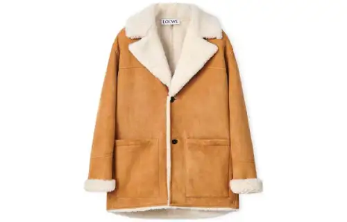 LOEWE Jackets Men's Camel Lapel Moderate Other
