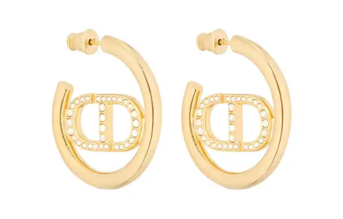 DIOR Metal, Resin Earrings Women's Gold