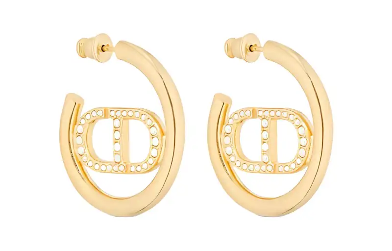 DIOR Metal, Resin Earrings Women's Gold