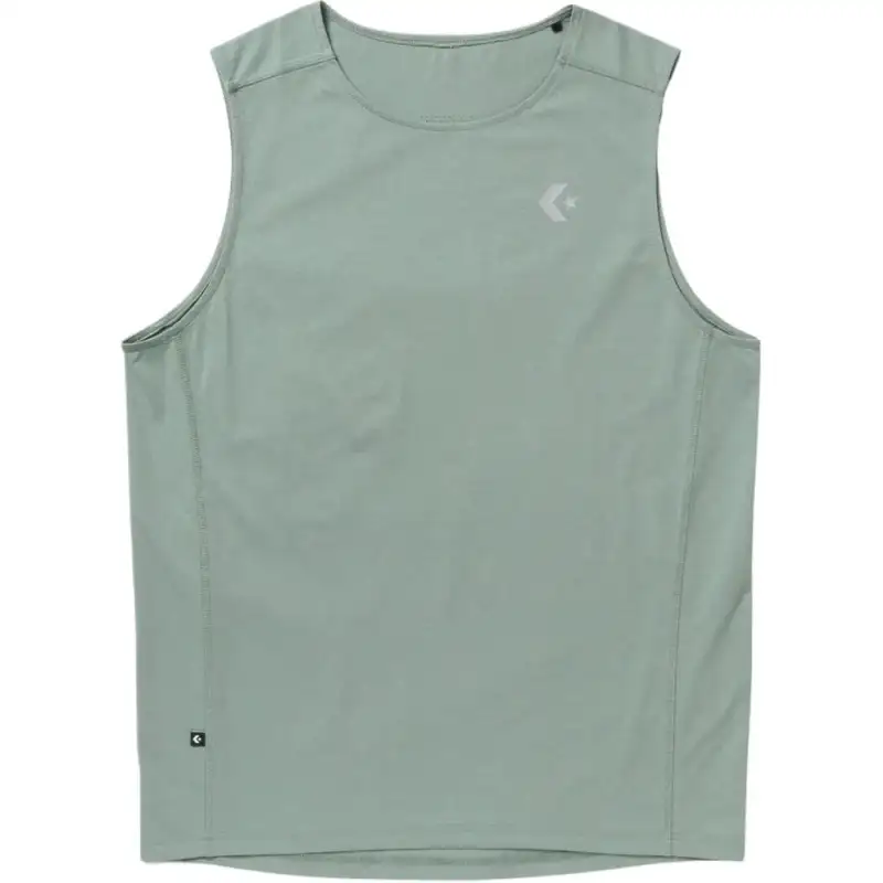 Converse Tank Tops Men's Green Crew Neck Moderate Straight Fit