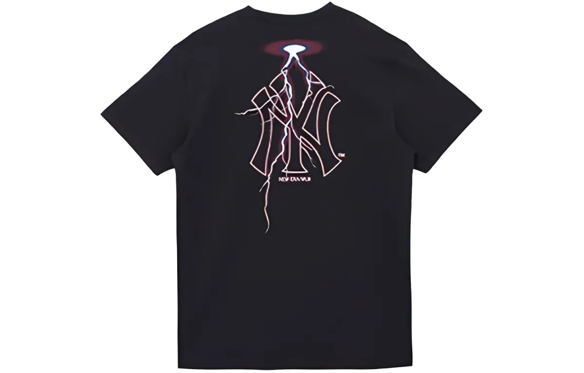 New Era T-Shirts Unisex Black Crew Neck Moderate Straight Fit