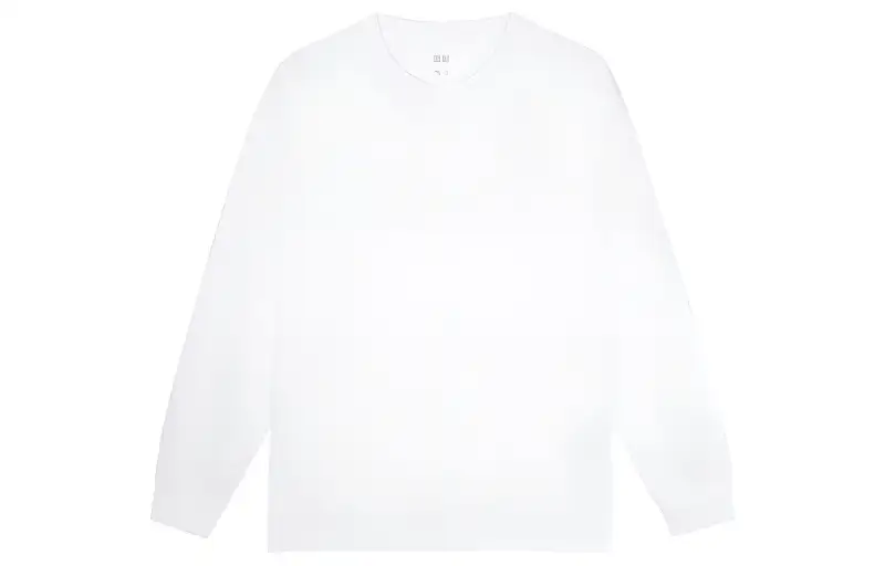 UNIQLO T Shirts Men's White Crew Neck Moderate Straight Fit