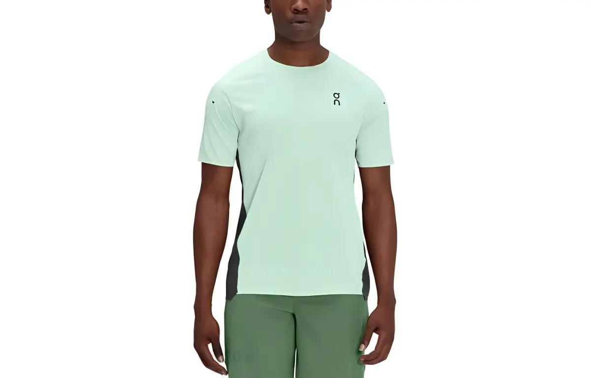 On T-Shirts Men's Green Crew Neck Moderate