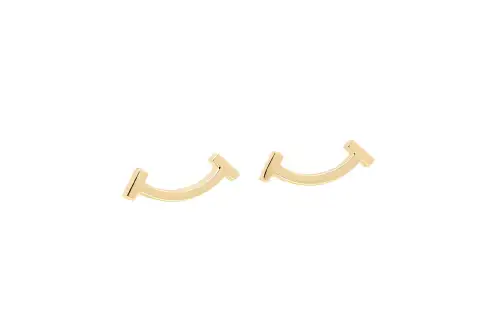 TIFFANY & CO. Pre Owned 2010s 18K Yellow Gold Smile Earrings