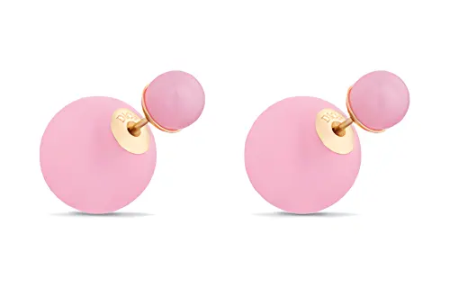 DIOR Resin Stud Earrings Women's Pink