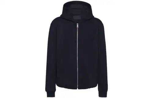 zip-front wool hoodie