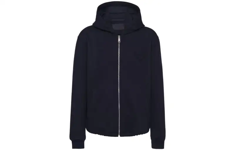 zip-front wool hoodie