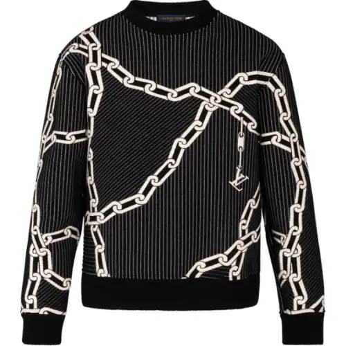 LOUIS VUITTON Quilted 3D Effect Chain Sweatshirt