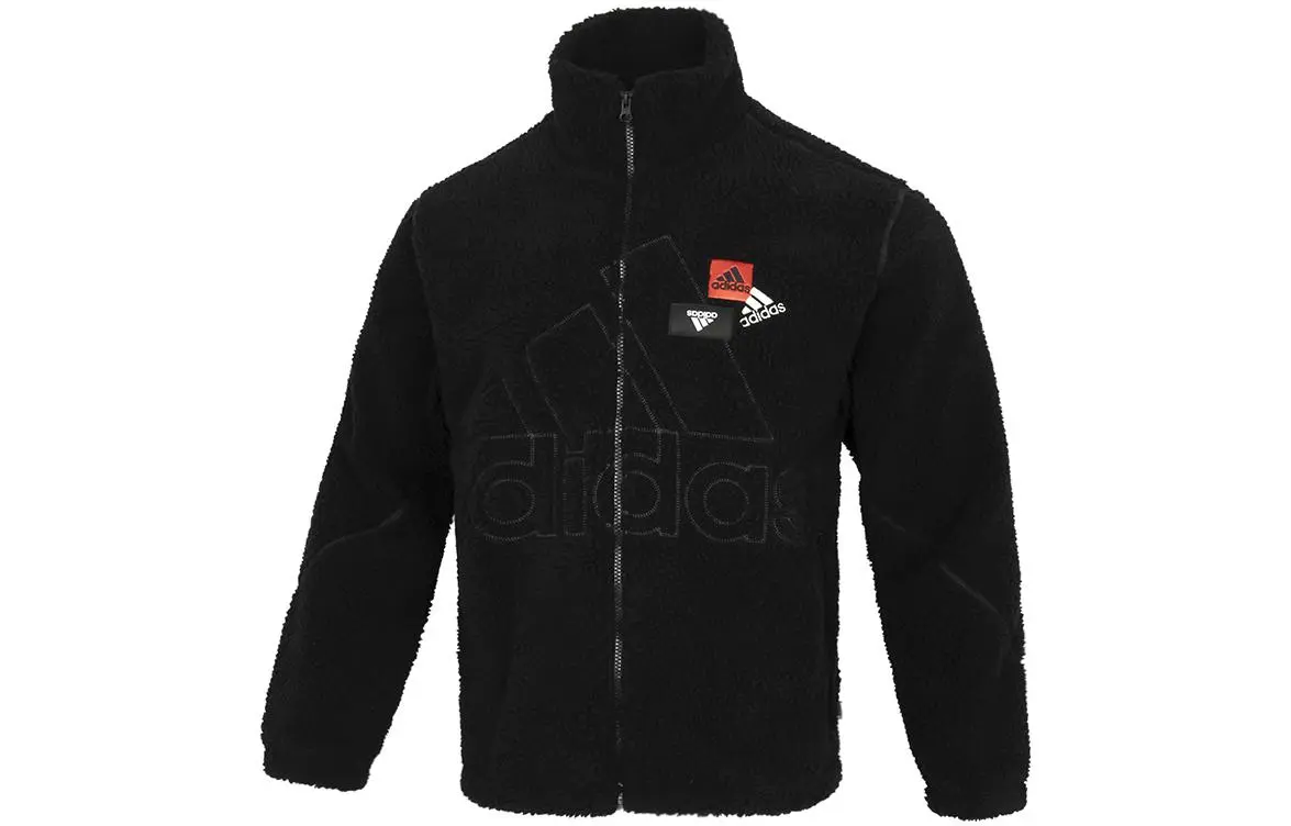 Adidas Jackets Men's Black Stand Collar Moderate Other