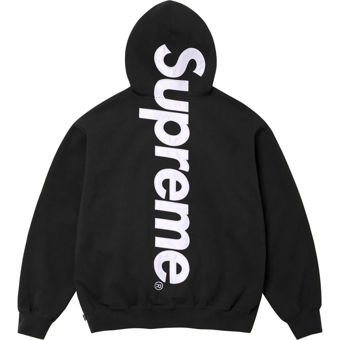 Supreme satin-appliqué "Light " hoodie