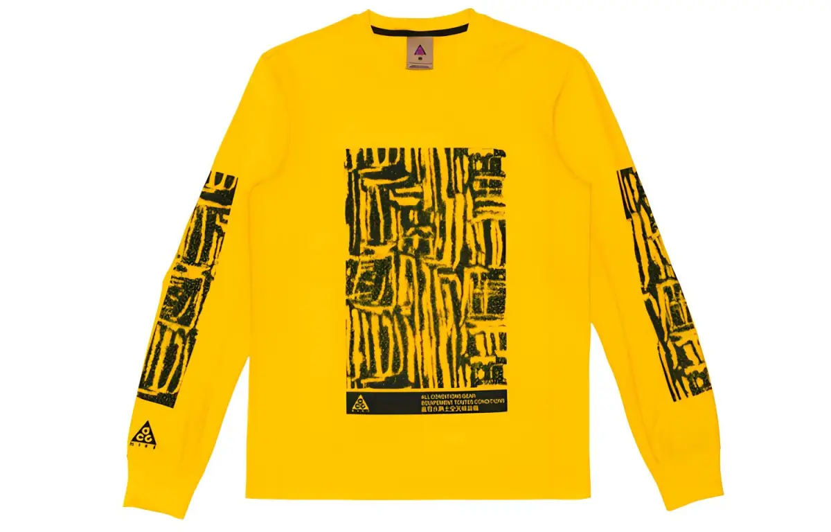 Nike Sweatshirts Men's Yellow Crew Neck Moderate Other