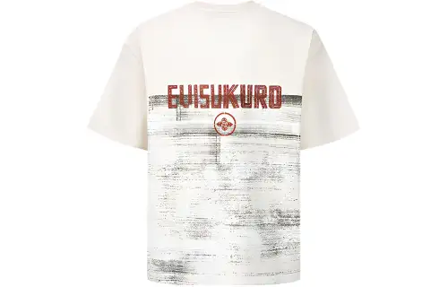 EVISU SS22 Drop Shoulder Sleeve T-Shirt Men's White