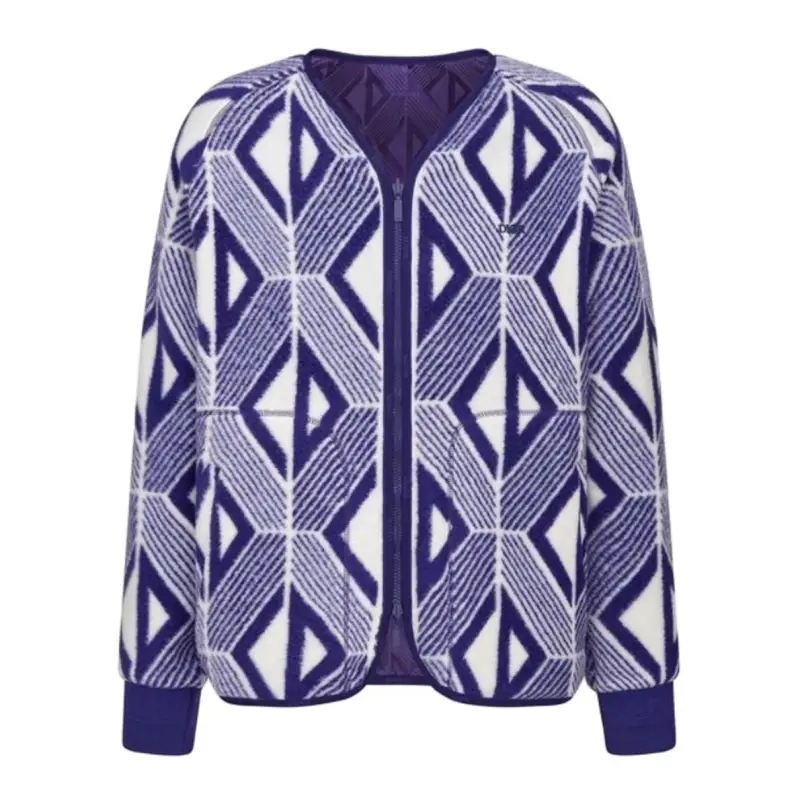 DIOR Jackets Men's Blue V Neck Moderate Other