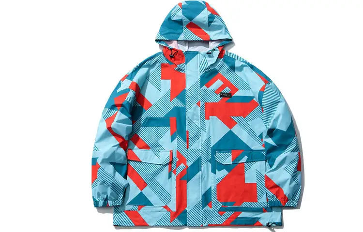 Li Ning Wade Collection Jackets Men's Multicolor Geometric Print Hooded Moderate Other