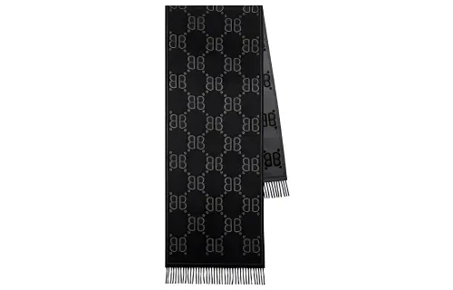 GUCCI X Balenciaga The Hacker Project Allover Logo Macro Scarf