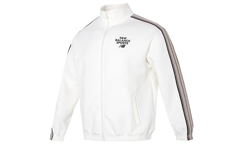 New Balance Sports Club Jackets Unisex White Stand Collar Moderate Other