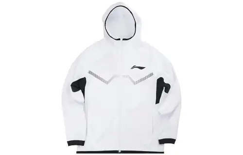 Li Ning Jackets Men's White Hooded Moderate Other