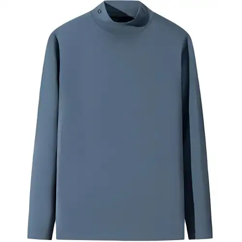 ANTA Knitwear Men's Dark Cyan Half Turtleneck Moderate