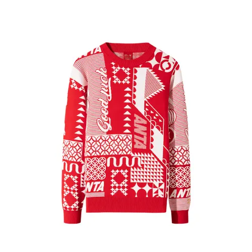 Anta Life Collection Knitwear Unisex Intense Red/Ivory White