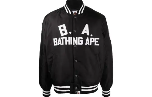 A BATHING APE Jackets Men's Black Crew Neck Thin Other