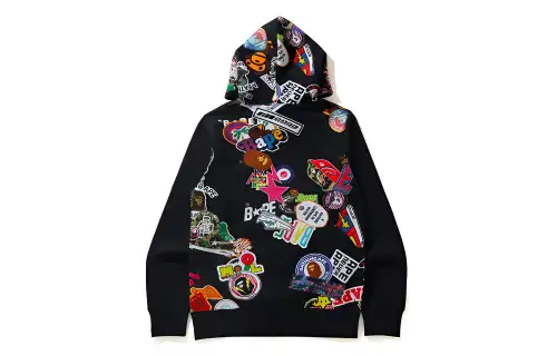 Bape Multi Motif Print Full Zip Hoodie