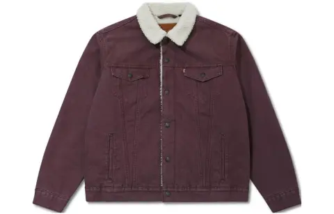 Levi's Jackets Men's Red Lapel Moderate Straight Fit
