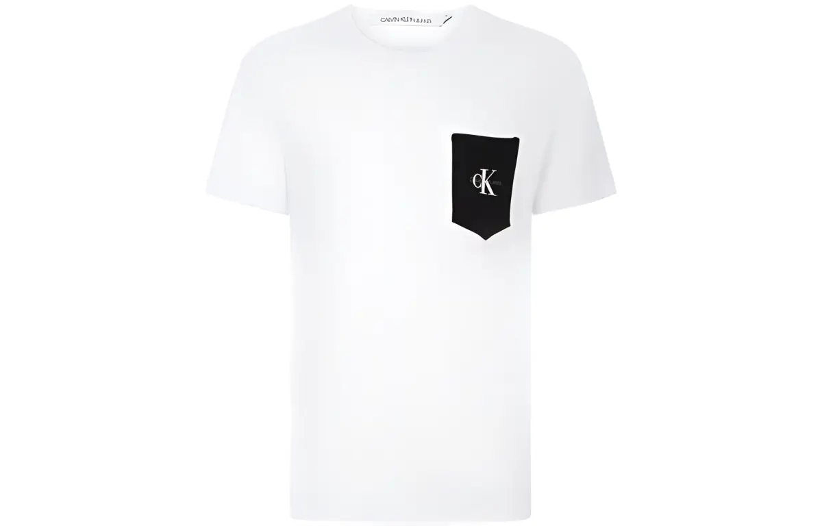 Calvin Klein T-Shirts Men's White Crew Neck Moderate