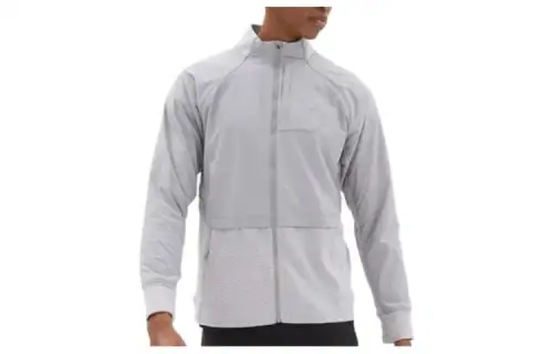 New Balance Jackets Men's Gray Stand Collar Moderate Straight Fit