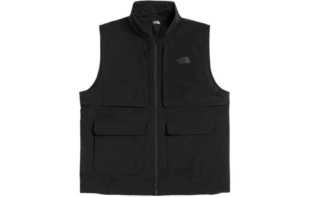 THE NORTH FACE SS Natural Trip Vests Men's Black Stand Collar Moderate Other