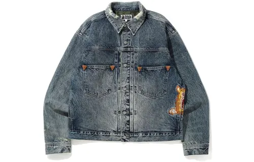 Bape Tiger Heavy Wash Miner Denim Jacket