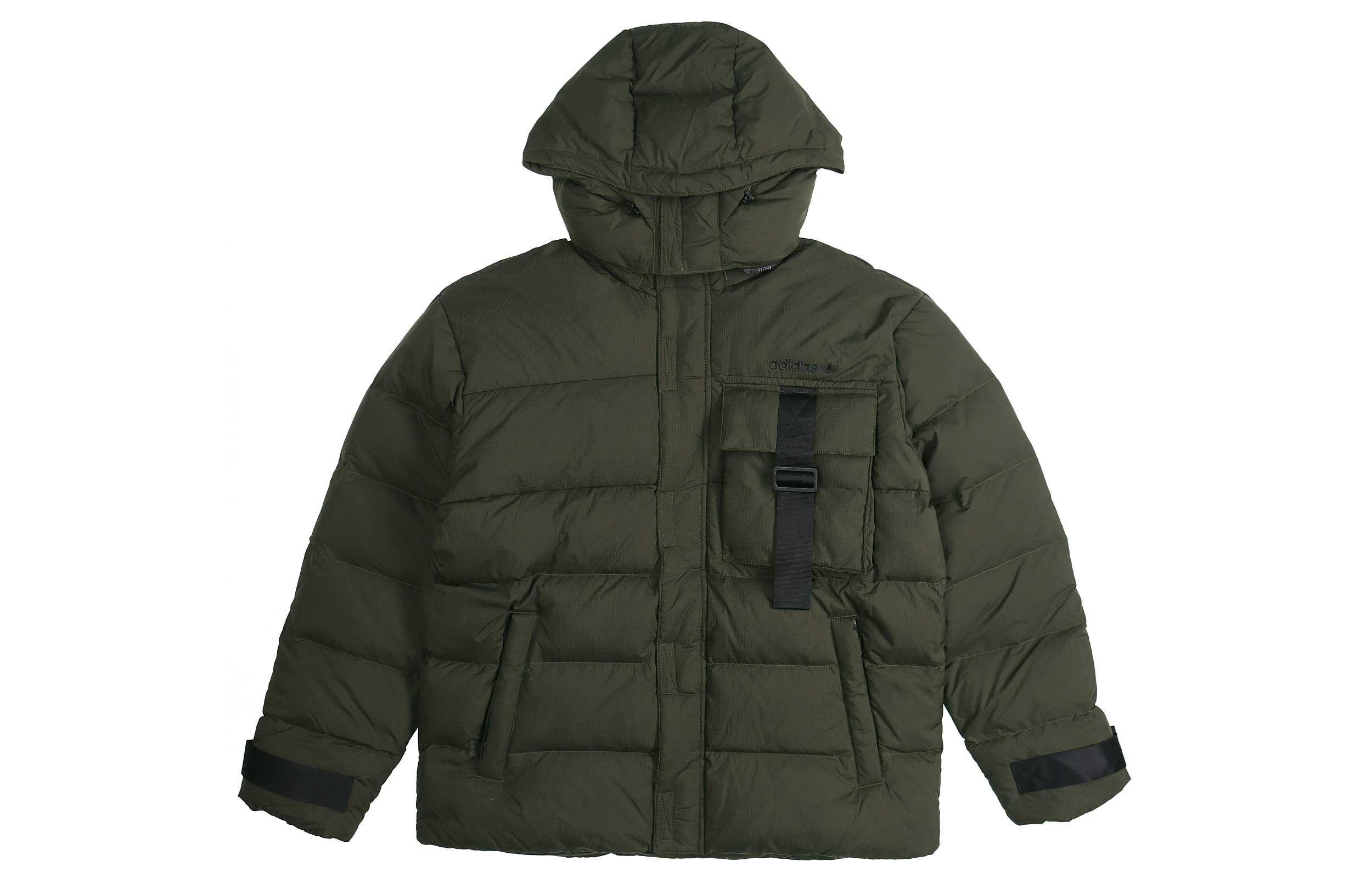 Adidas originals Clover Utility Jacket Casual Sports Hooded Down Jacket Winter Men's Green