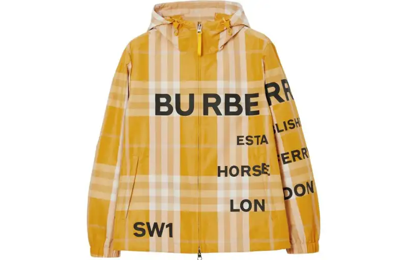【Previous Season】Horseferry-print checked hooded jacket