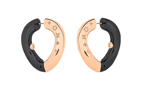 LOUIS VUITTON Metal Earrings Women's Gold