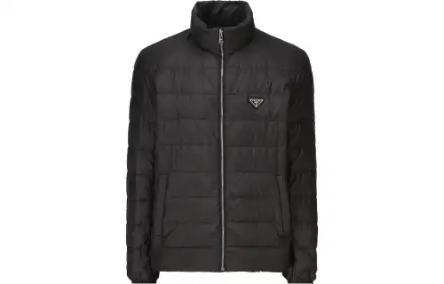 PRADA Logo Plaque Padded Jacket