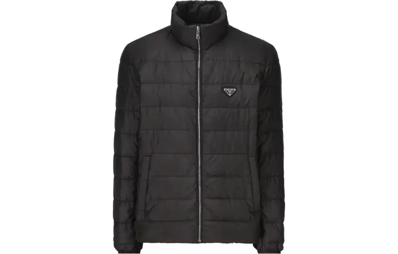 PRADA Logo Plaque Padded Jacket