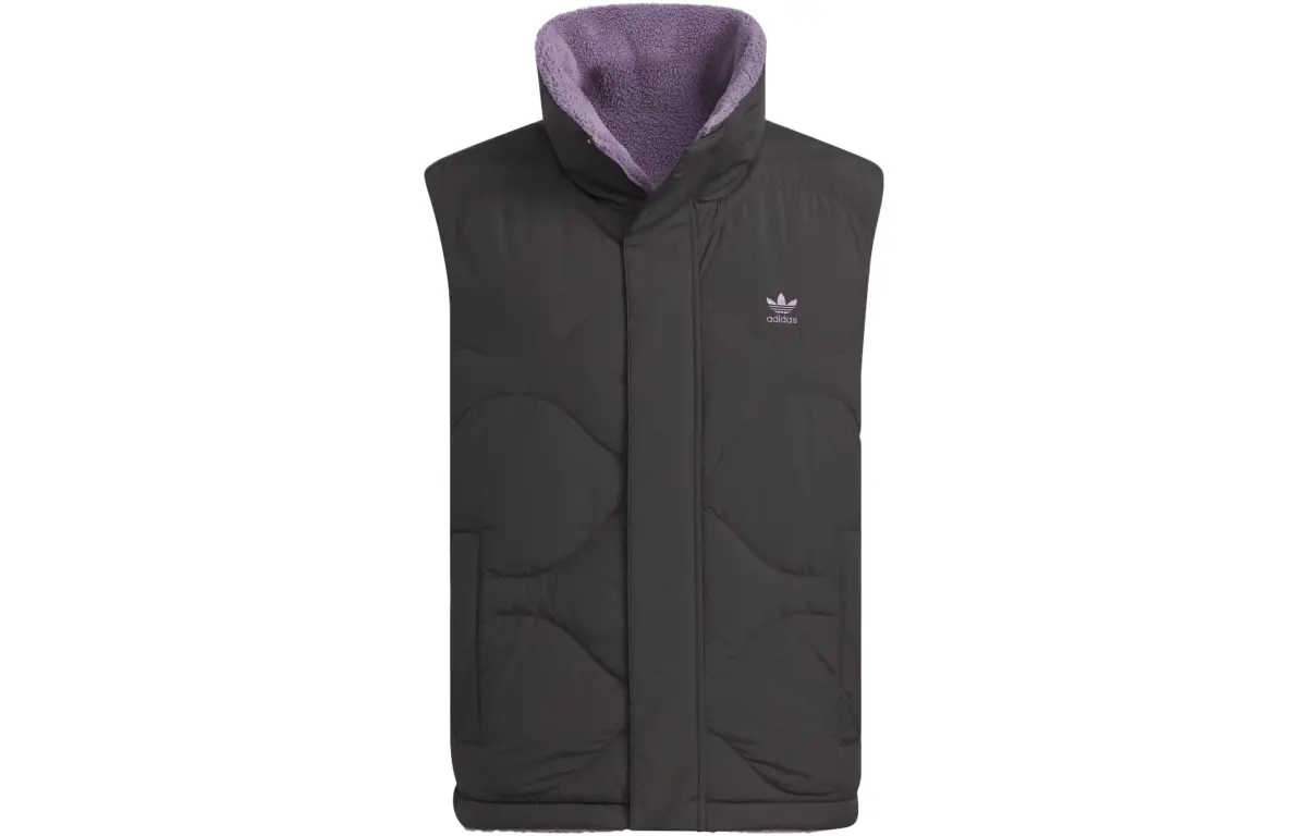Adidas Originals Mi Down Vest Down Vests Men's Black Stand Collar Moderate Other
