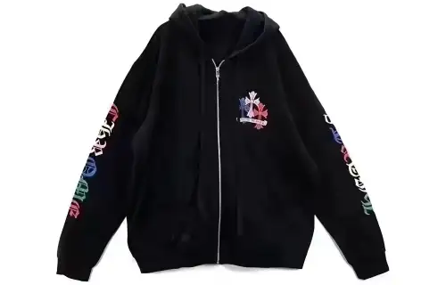 Chrome Hearts Jackets Men's Black Hooded Moderate Other