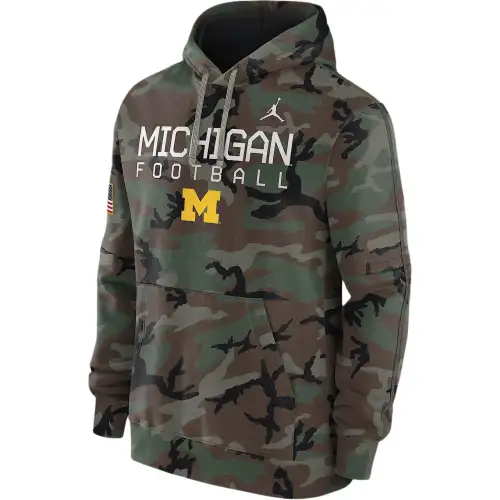 JORDAN Michigan Wolverines Military Appreciation Club Men’s JORDAN Brand College Pullover Hoodie