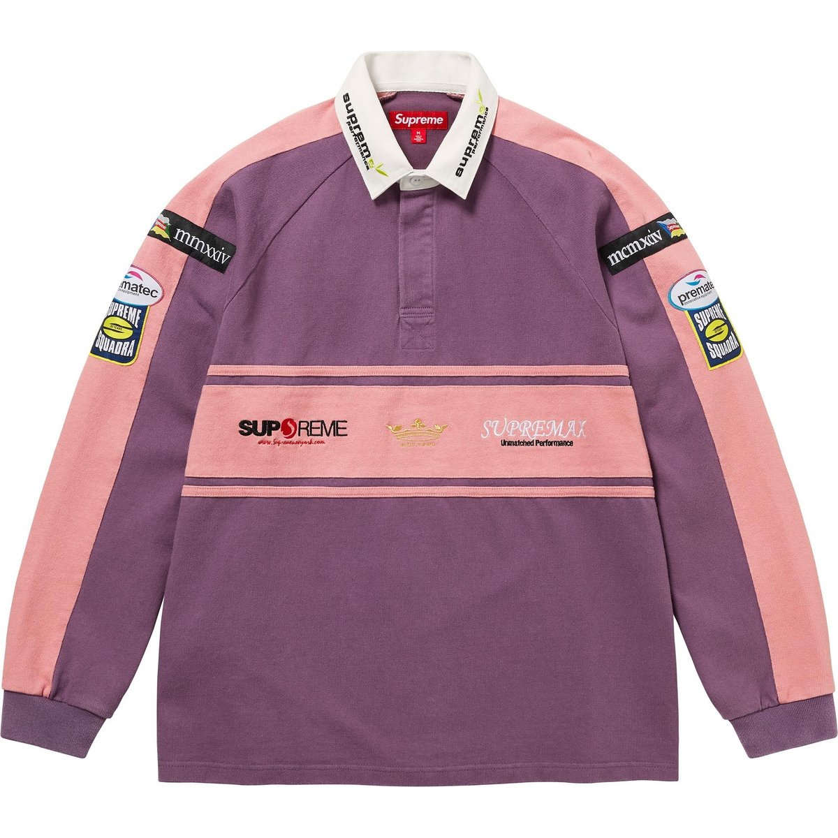 Свитшот Supreme FW24 WEEK14 Chest Stripe Rugby (черный)