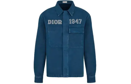 DIOR Quarterly New Products Denim Jacket Men's Blue