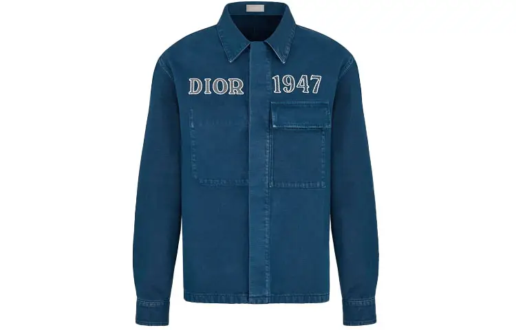 DIOR Quarterly New Products Denim Jacket Men's Blue