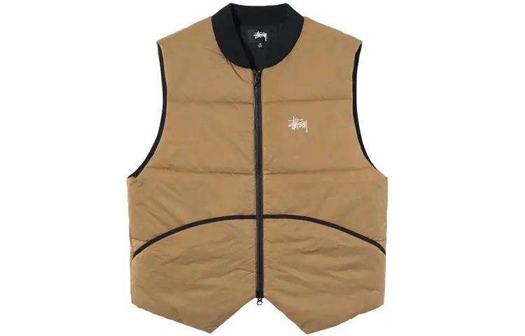 Stussy Vests Men's Stand Collar Moderate Other