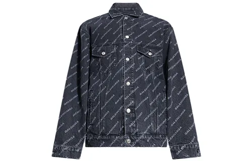 Balenciaga Typo logo-print denim jacket