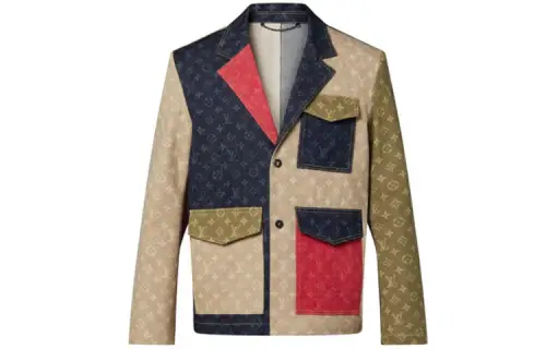 LOUIS VUITTON X Nigo Monogram Colorblock Tailored Denim Jacket