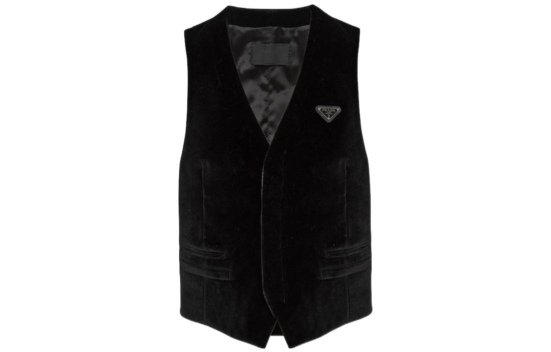 【Previous Season】velvet logo plaque waistcoat