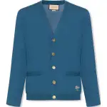 GUCCI Knitwear Men's Blue V Neck Moderate Other