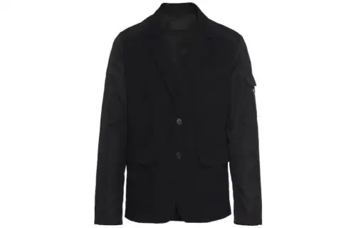 PRADA Business Suits Men's Black Suit Collar Moderate