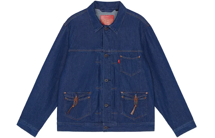 Levi's Denim Jackets Men's Blue Lapel Moderate Straight Fit