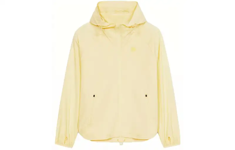 KENZO Windbreaker Jackets Men's Yellow Hooded Moderate