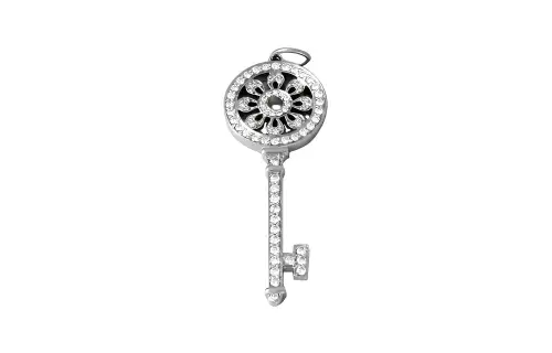 TIFFANY & CO. Tiffany & CO. Keys series petal key set with diamonds without chain platinum 950 pendant/pendant for women